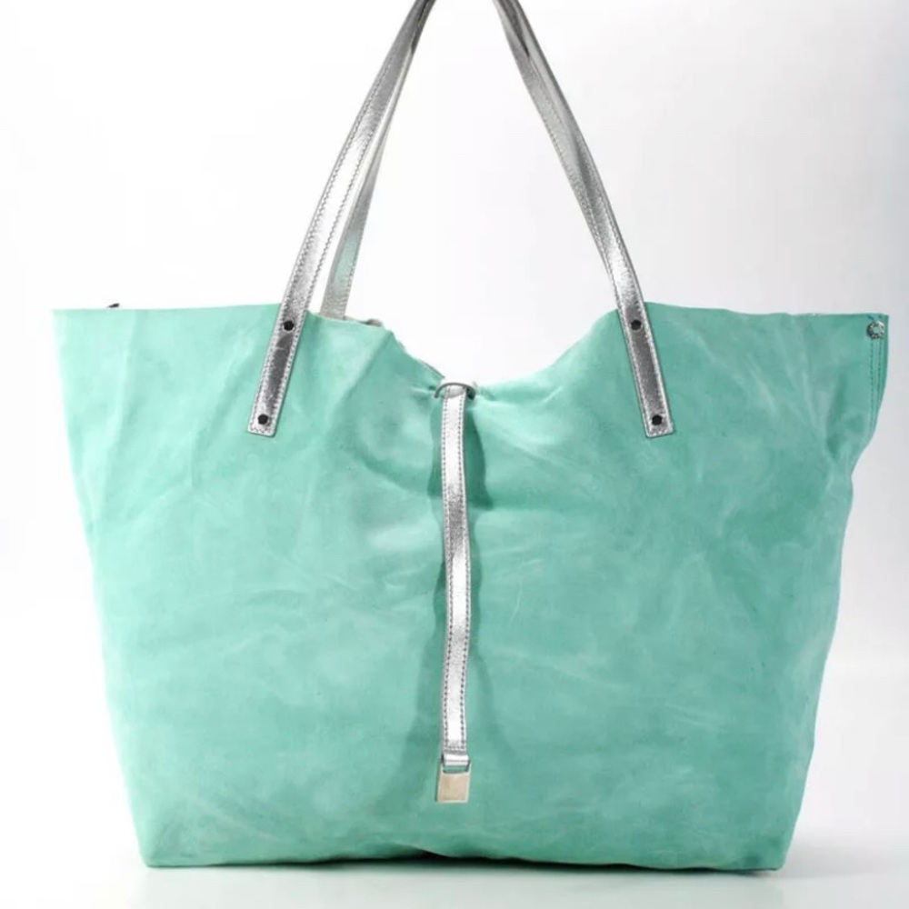 Tiffany & Co Metallic Suede Reversible Tote Bag